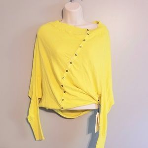 Mol Knits》Yellow Bat-wing Cashmere &Silk Sweater